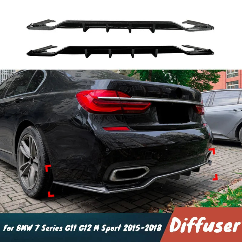For BMW 7 Series G11 G12 M Sport 2015-2018 Rear Bumper Diffuser