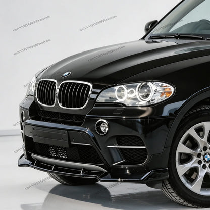 For BMW X5 E70 Standard 2010-2013 Gloss Black Mt Front Bumper