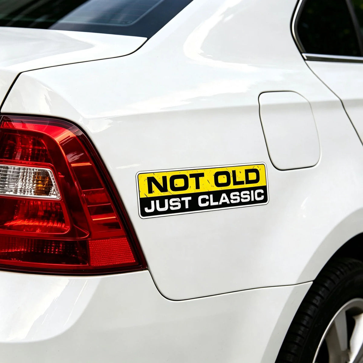 2X Not Old Classic Interesting Character Sticker Automobiles