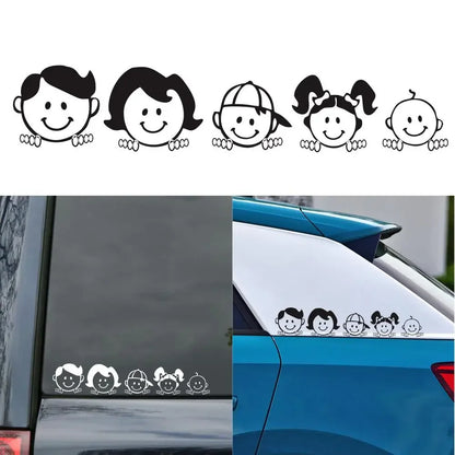 jptz5cmx25cm Sticker Happy Family Vinyl Film Art Design Pattern