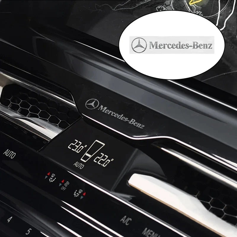 For Mercedes Benz Amg A B 3D Metal Emblem Sticker Interior