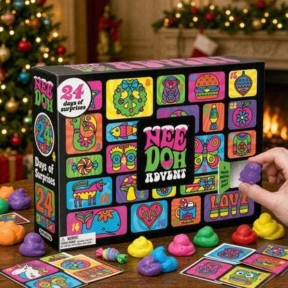 Needoh Advent Calendar 3D Pvc Fidget Doll Christmas Countdown
