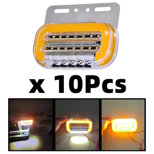 10PCS Truck Sidelight 12V 24V Cargo Width Side Marker