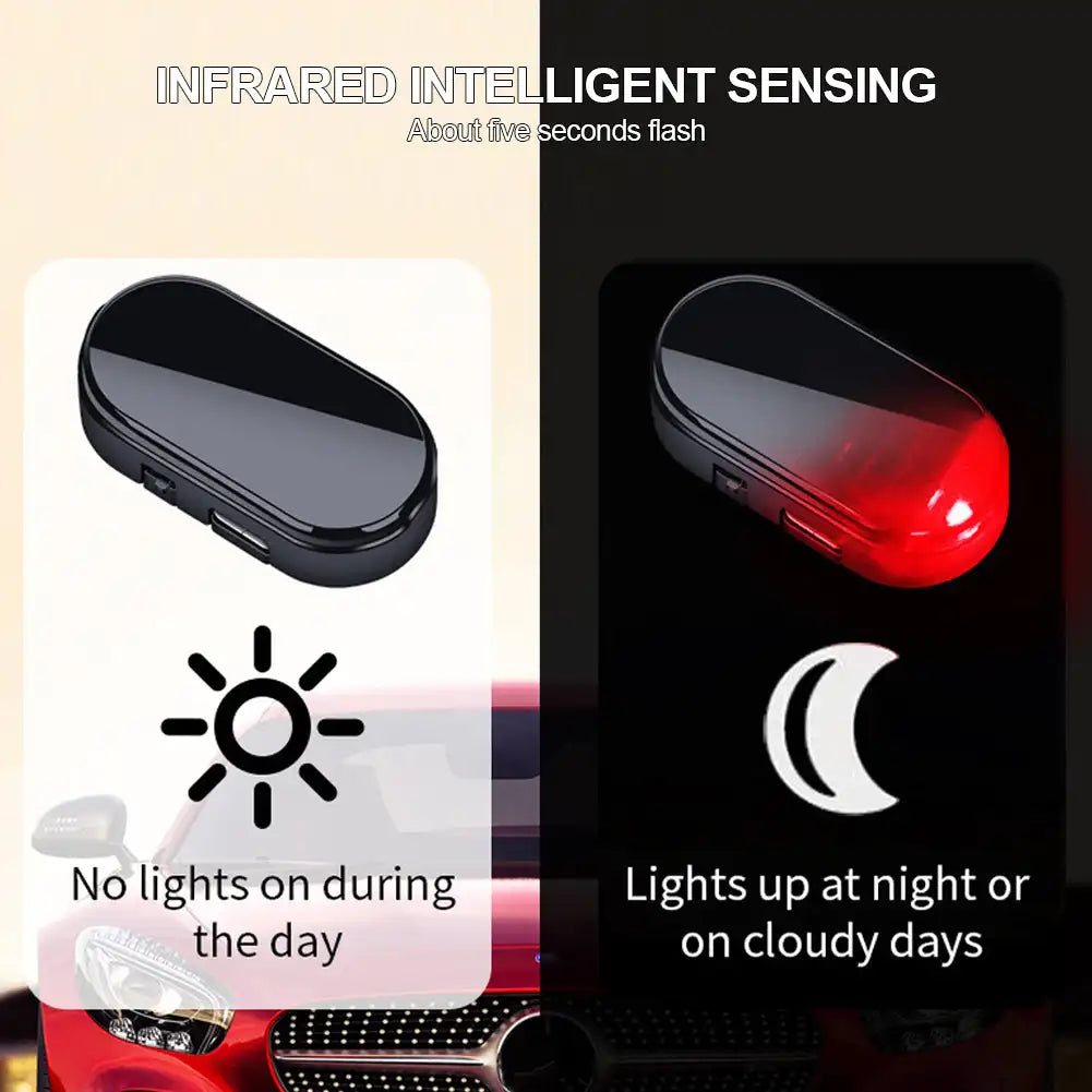 Solar Energy Wireless anti-theft Warning Flashing Caution Alarm