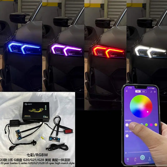 For BMW 3 Series G20 G28 Lci I3 Drl RGB Multicolor Panel Daytime