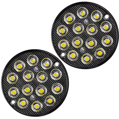 12-24v 2PCS Round Strobe Flash Emergency Flashing Warning Cars