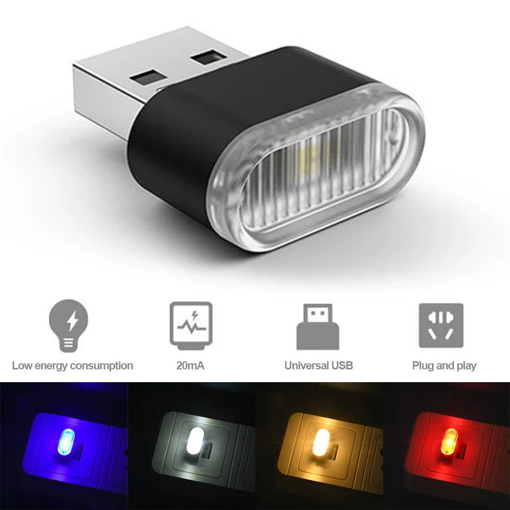1PC MINI USB Atmosphere Interior Neon Emergency Lighting Portable