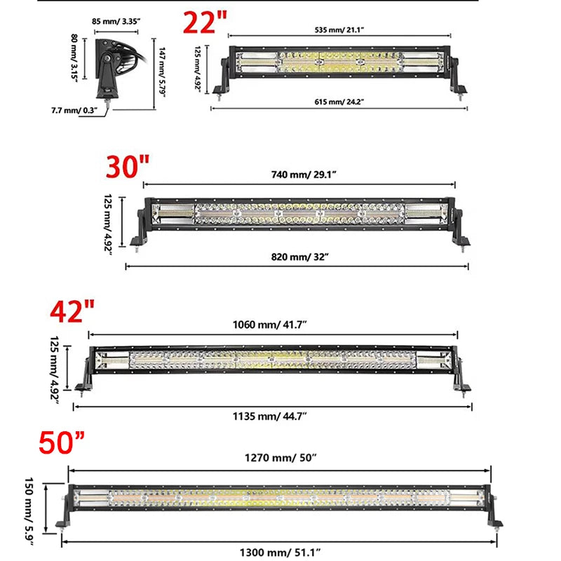 Auxbeam 42inch Modes Combo Beam Work Bar Memory Function