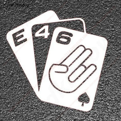 For BMW E28 E30 E34 E36 Poker Card Sticker Window Performanc