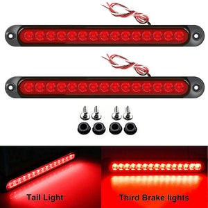 For Trailer 2PCS 12-24v 15LED Tail Rear Truck Lorry pickup-brake