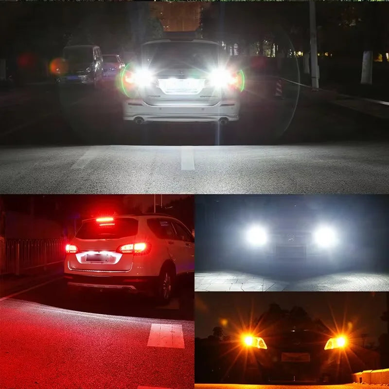 2PCS T20 7443 7440 3030 24SMD Bulbs Brake Reverse