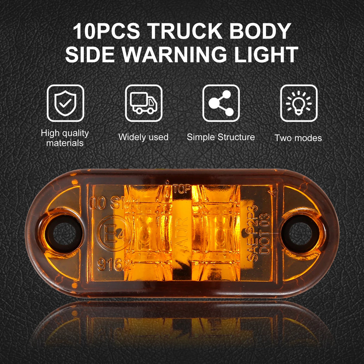 For Trailer Pack Durable Side Marker Trucks Caravan Clearance