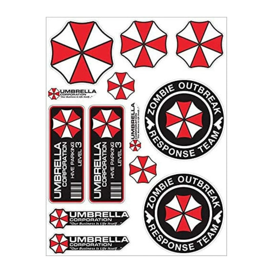 For Big Red Umbrella Umbrella Company Design Set Zombie Sticker