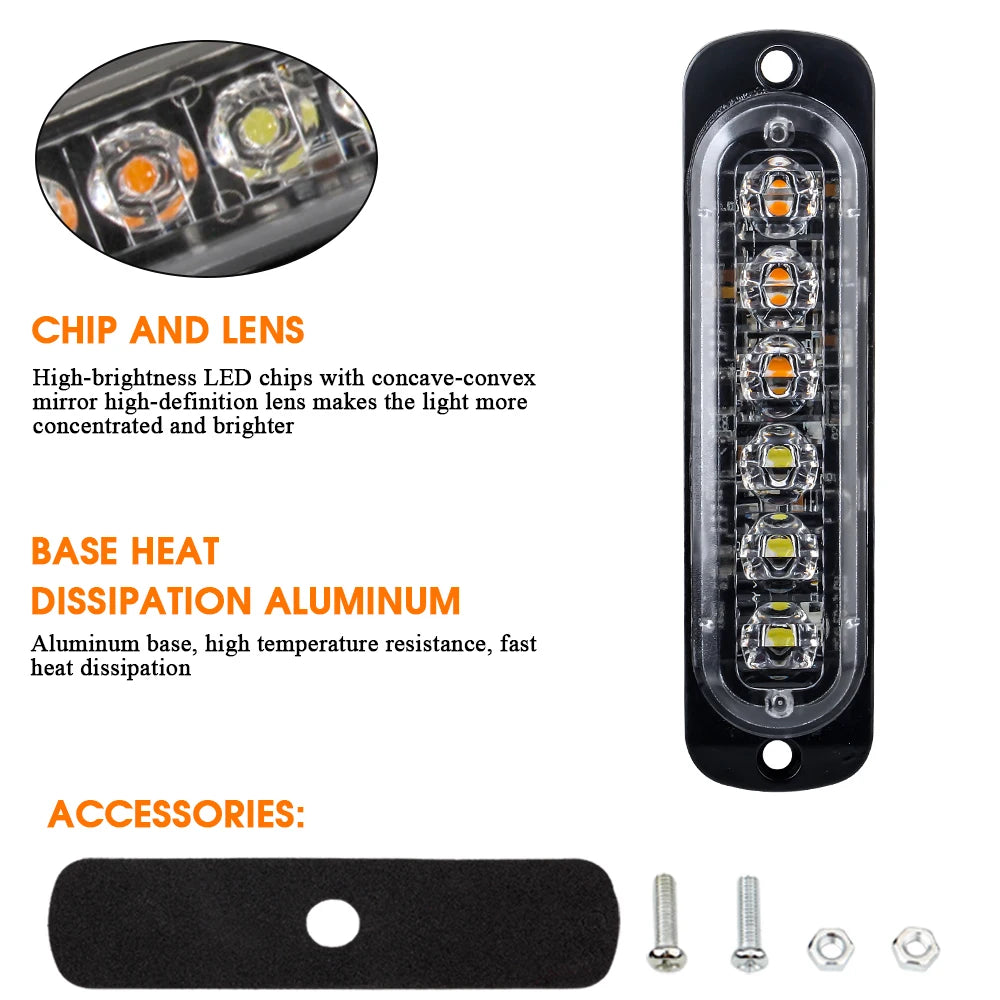 Truck Warning Strobe Supplies Bar Beacon Emergency Flashing 12V