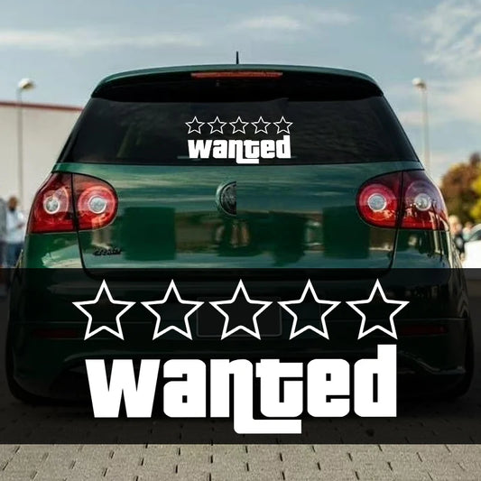 For Rear Windshield Window Glass Auto Wanted Pentagram Stickers