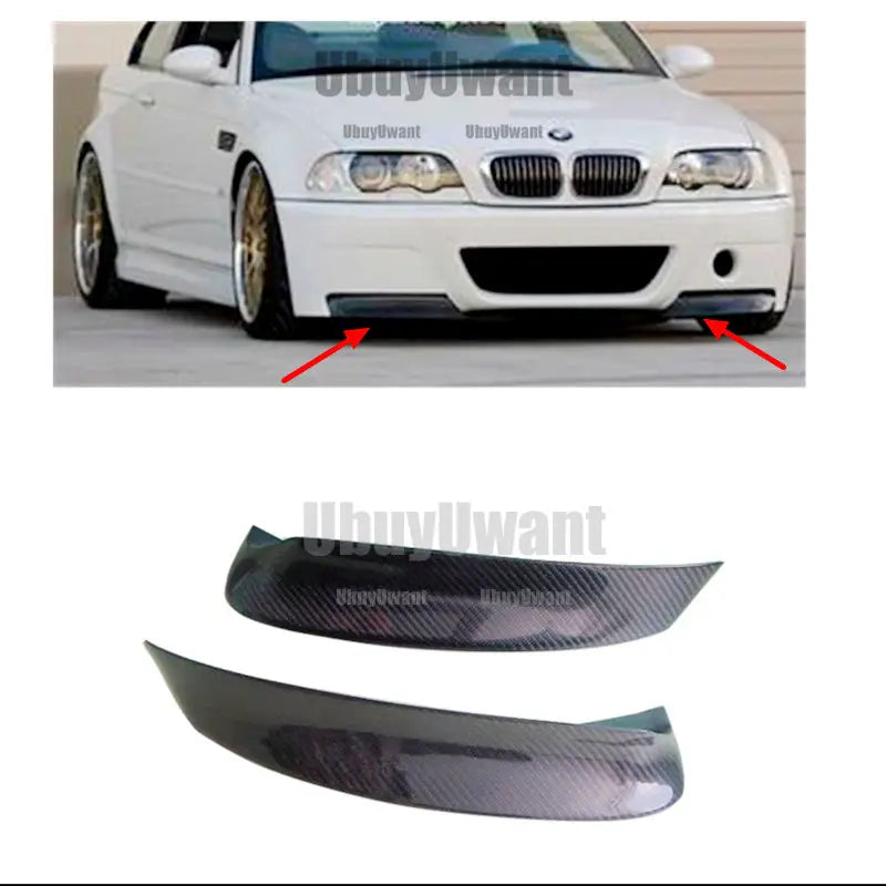 For BMW E46 1999-2006 2001 M3 Front Bumper Splitters Diffuser