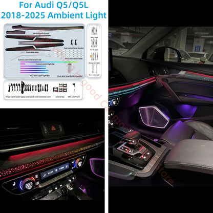 For Audi Q5 Q5L 2018-2025 Ambient Atmosphere Interior Lighting