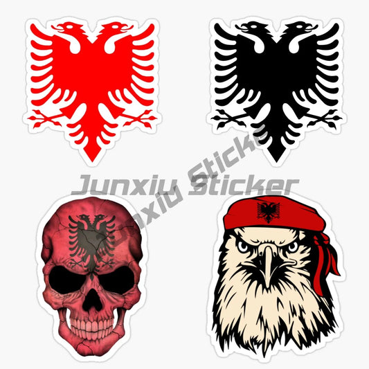 Albania Flag Sticker Suitcase Laptop Bumer Waterproof Jdm
