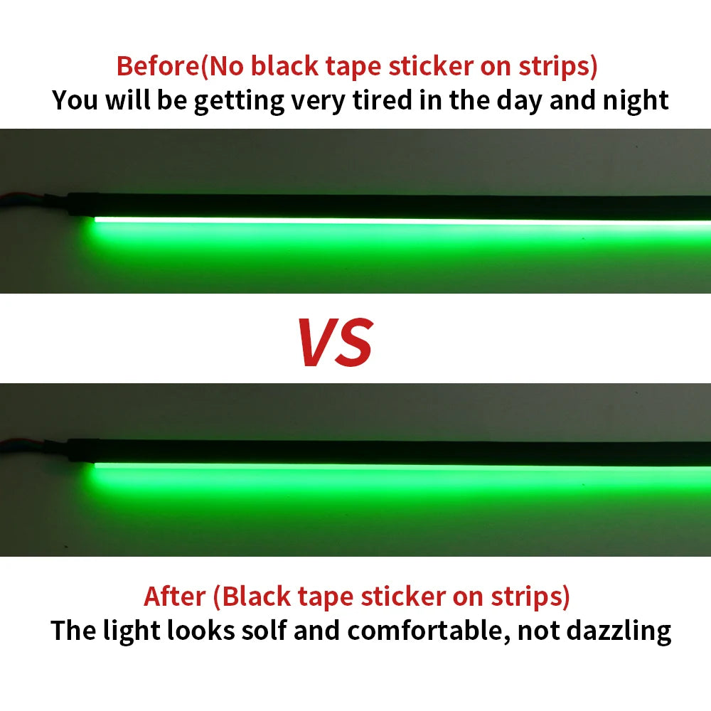 In Symphony Ambient Black Hidden Interior Acrylic Strips Color