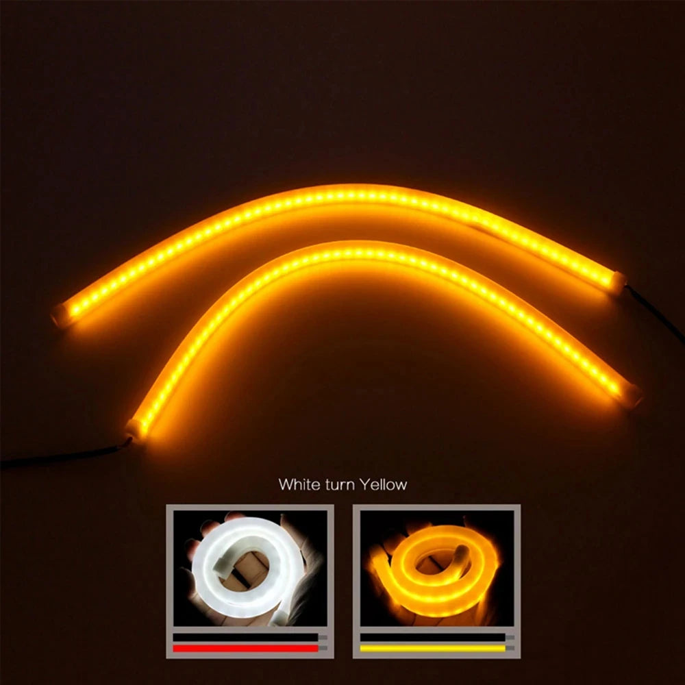 2PCS RGB Daytime Running APP Control Flexible Symphony Flowing
