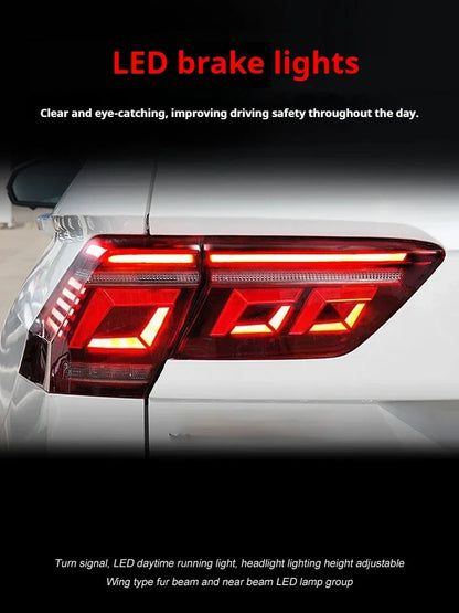 For VW Tiguan L Taillights 2017-2024 Ft Tiguan Tail Dynamic Turn