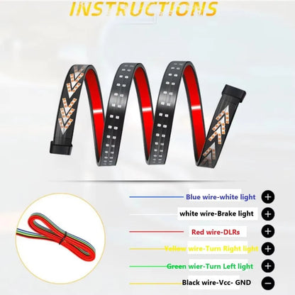 For Pickup 12V 24V Rear Tail Brake Turn Signal Reverse Double