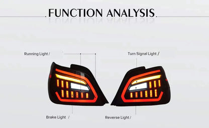 For Subaru 8TH 9TH Generations Wrx Sti Wing Leopard Gd Taillight