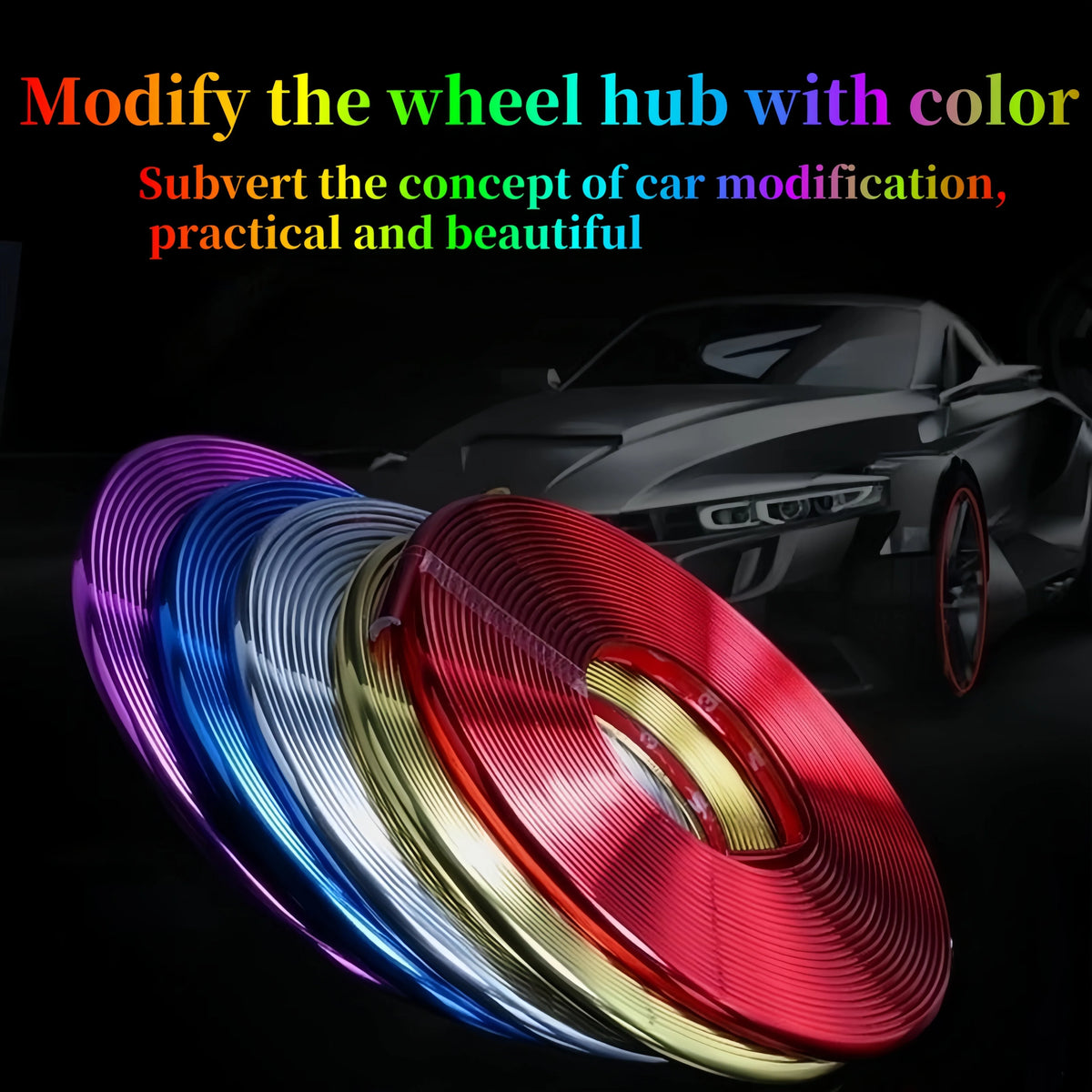 7.9-meter Wheel Hub Protective Strip Pvc Tire Rim Scratch