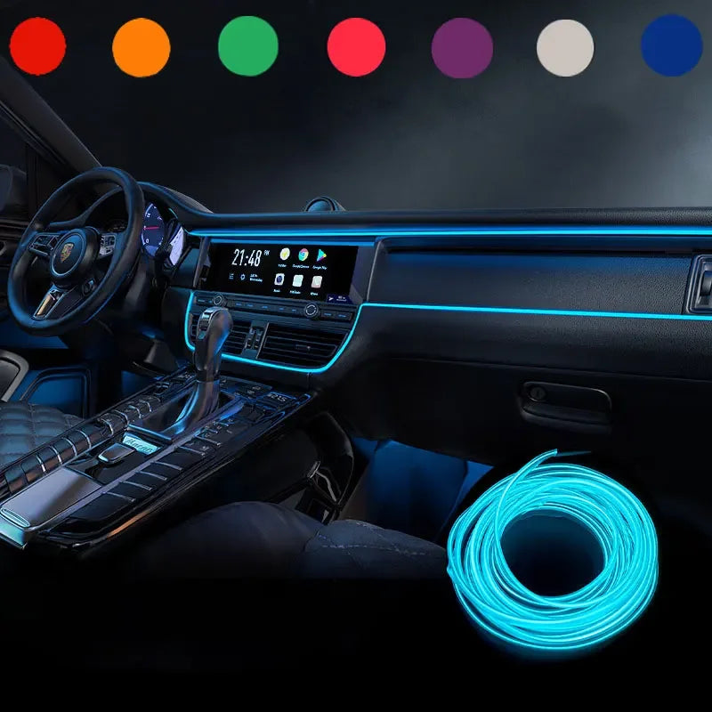 Interior Atmosphere Lighting Strip Flexible El Cold Line Tube
