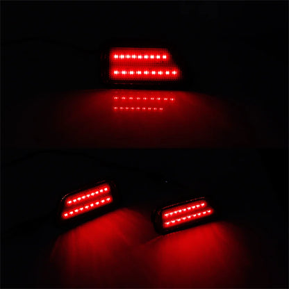 For Honda CR-V Red LED Rear Bumper Side Marker Parking Driving