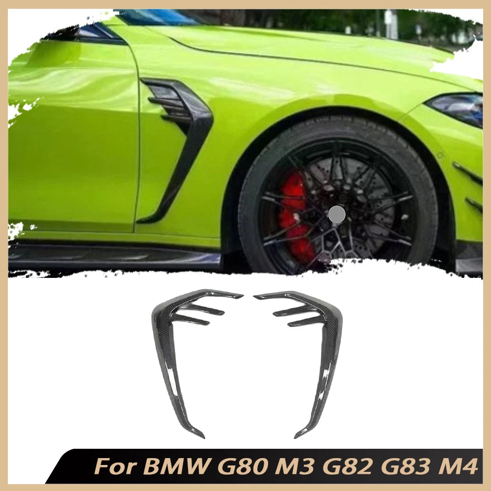 For BMW G80 M3 G82 G83 Carbon Fiber Side Fender Vent Trims M4