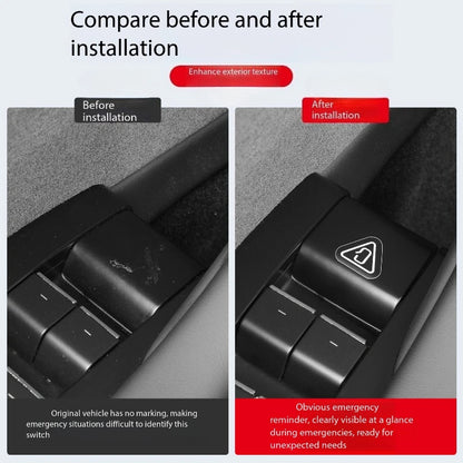 For Tesla Model 3 Y 2PCS Emergency Door Warning Sticker Front
