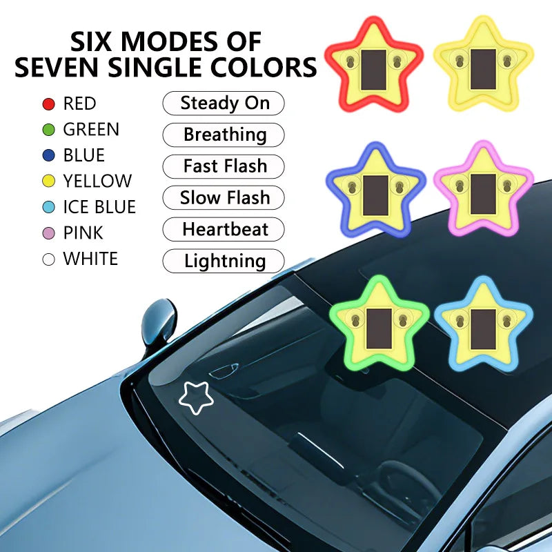 Solar Star Shaped Warning Triangular Windows Rear Cloud