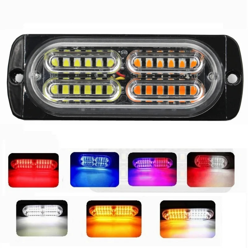 24SMD Strobe Warning 12V 24V Flash Truck Traffic Side