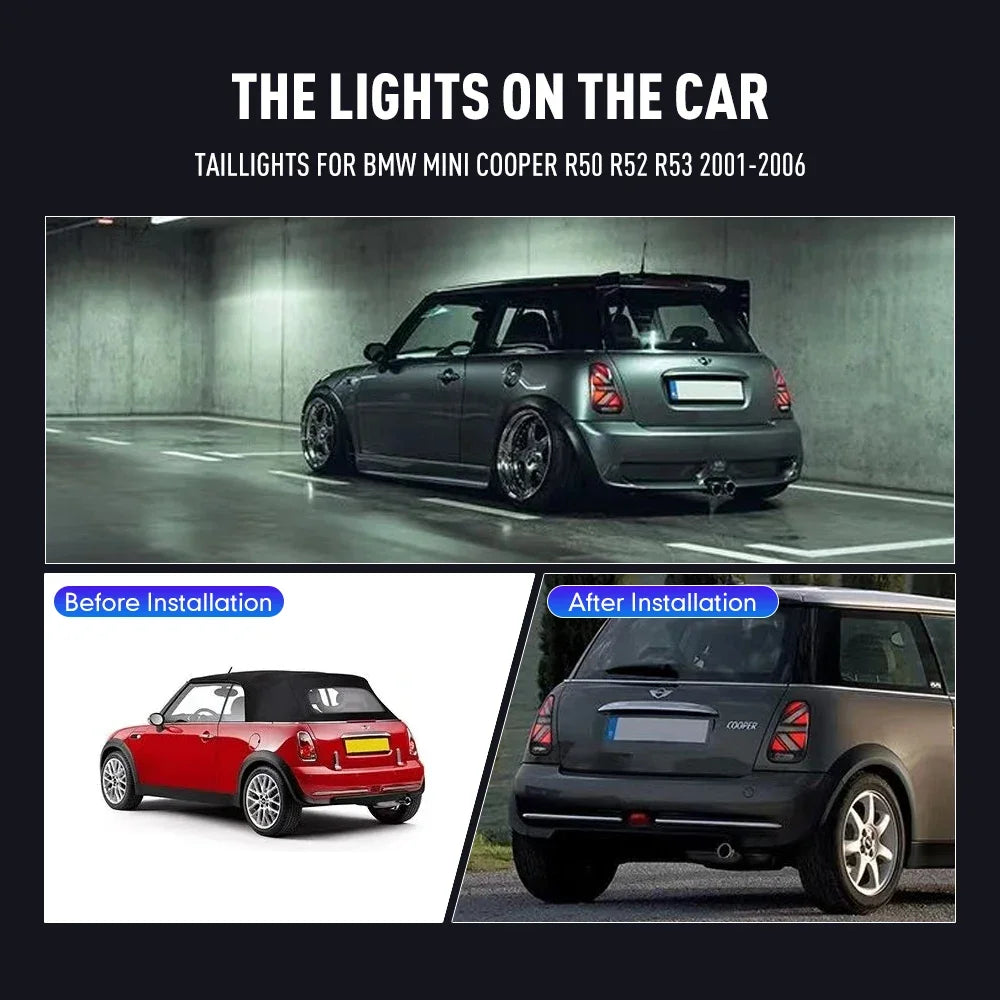 For BMW MINI Cooper R50 R52 Pair Tail R53 2001-2006 Drl Reverse