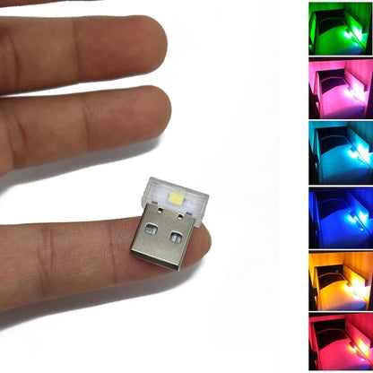 2PC MINI USB Interior Atmosphere Emergency Lighting Colorful
