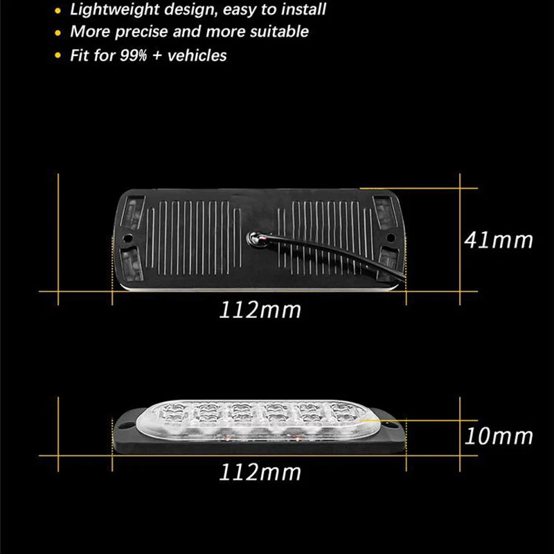 12LED Strobe Warning Cheap Grille Flashing Lightbar Truck Beacon