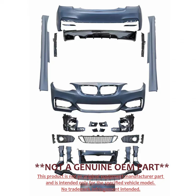 For BMW 2 Series F22 F23 Upgrade M Tech Sport Front Rear Bumper
