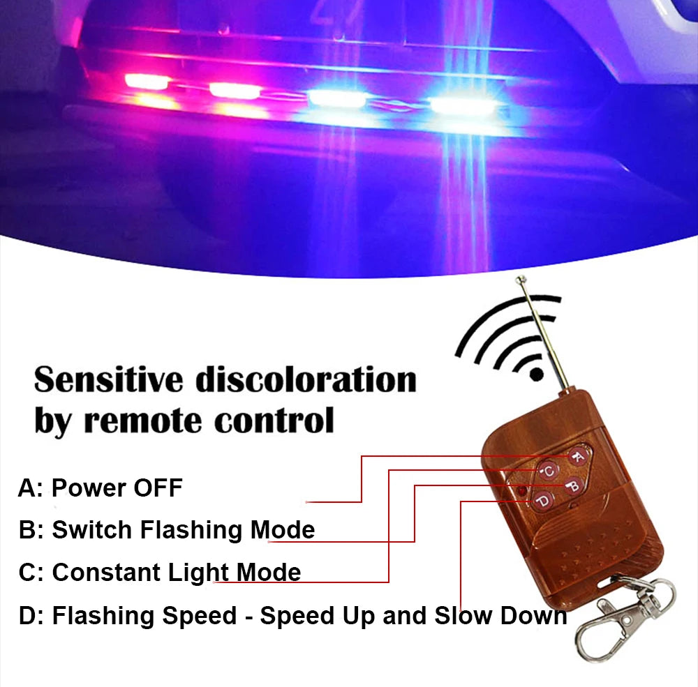 Grill Strobe Yellow White Remote Wireless Control Flash Signal