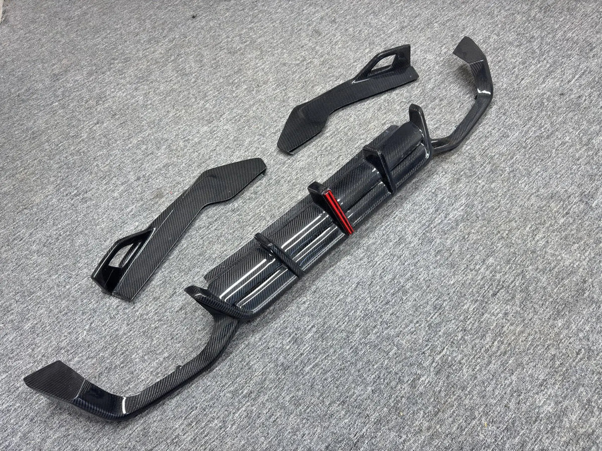 For BMW X4M Lci F98 2022+ Carbon Fiber Rear Bumper Diffuser