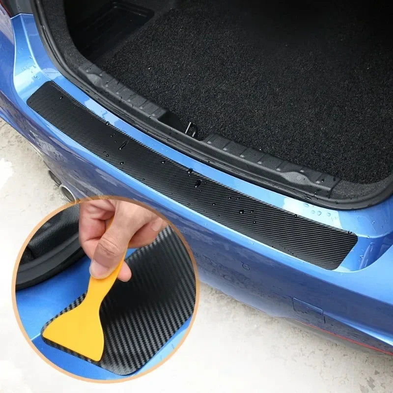 3D Carbon Fiber Sticker Threshold Protective Film Scratch