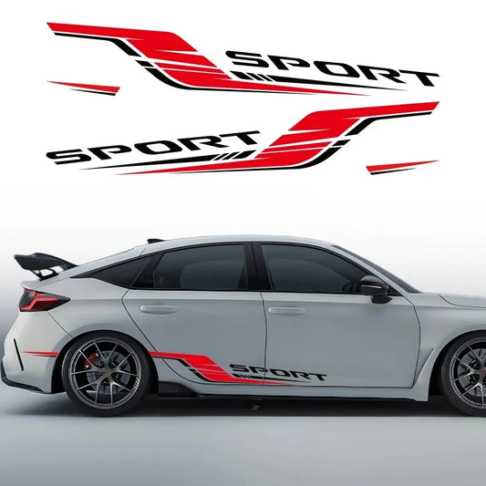 For Honda Type-R 2PCS Door Side Stickers Waterproof Vinyl Decals