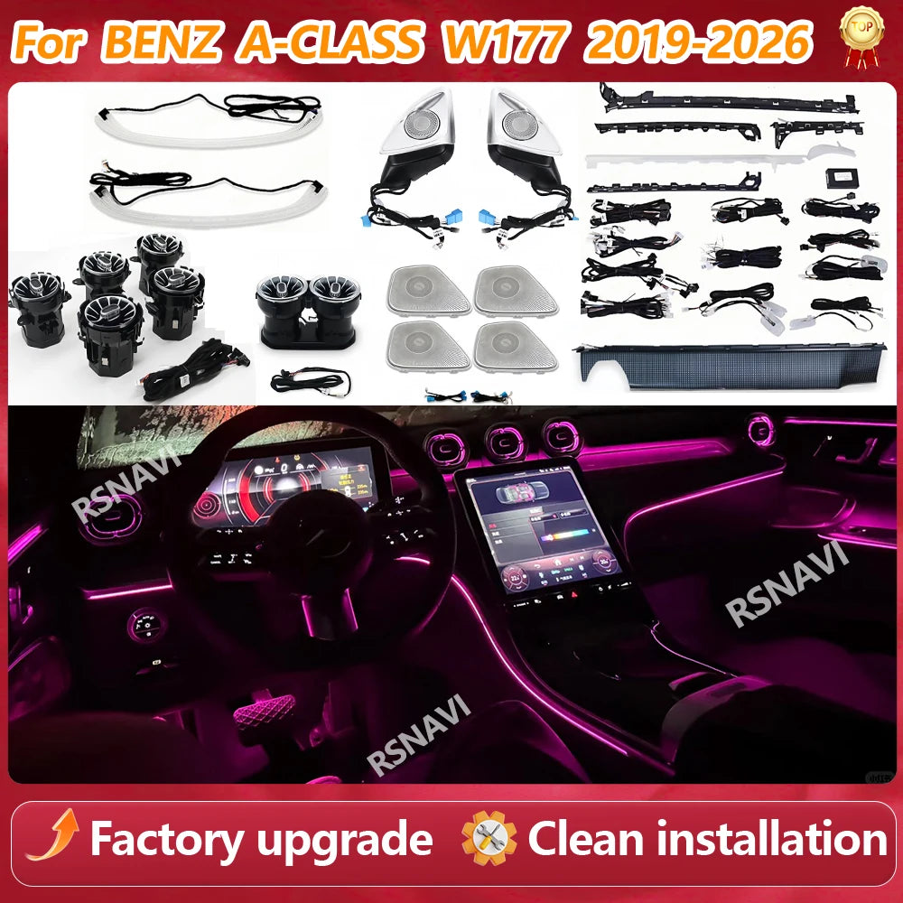 For Mercedes Benz Cla W177 W118 Colors Ambient 2019-2026 Front