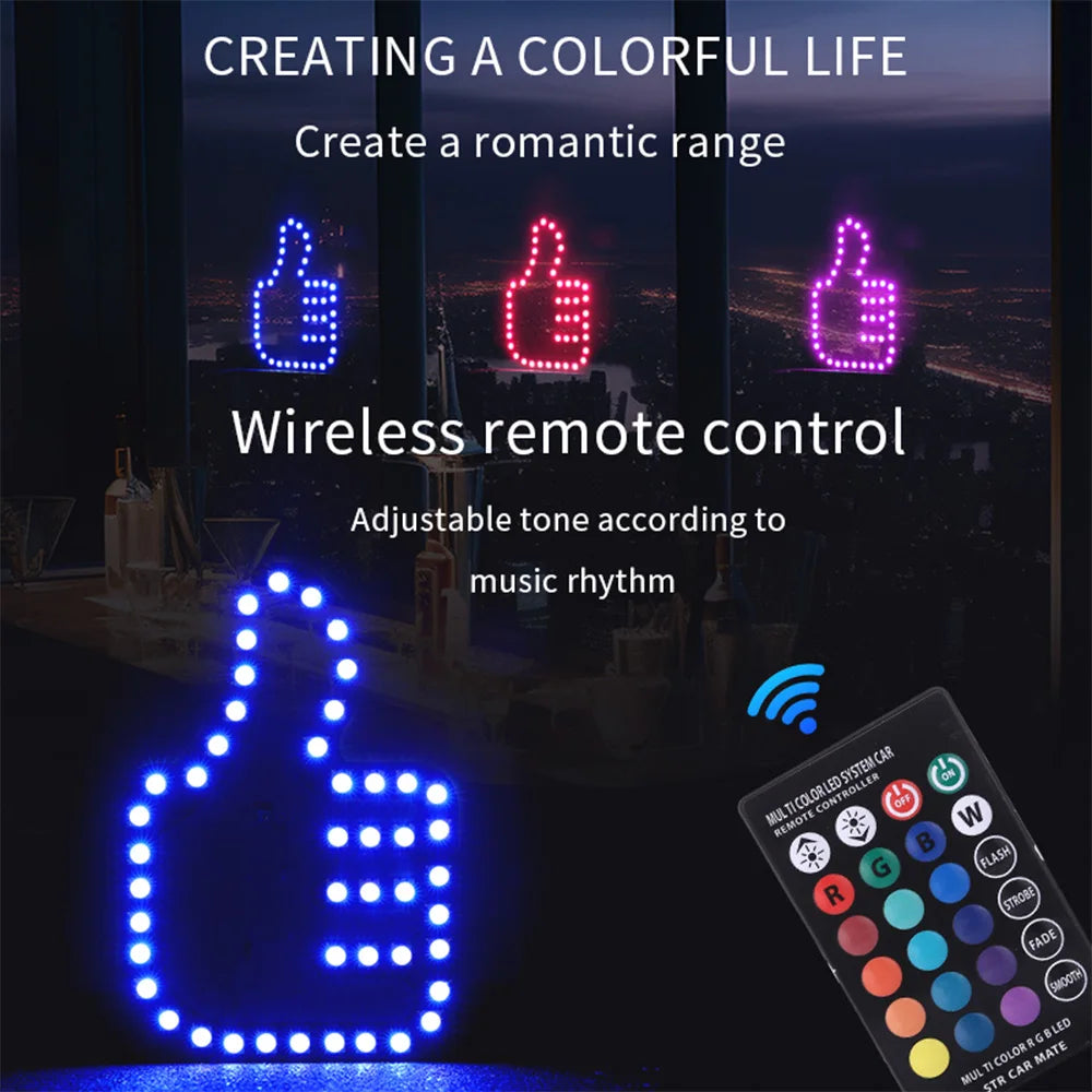 Illuminated Gesture Thumb Up Finger Remote Control Ok Signs