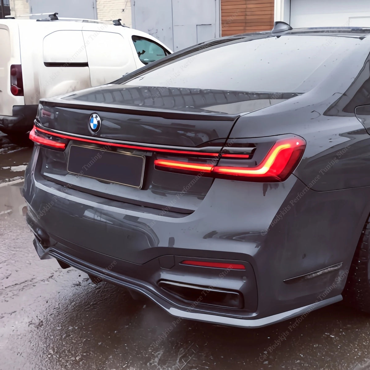 For BMW G11 G12 Lci M Sport Gloss Black Mp Rear Diffuser 730D