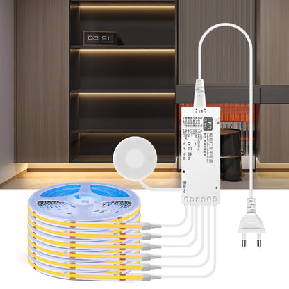 1-6pcs Cob Strip Under Cabinet Collection Display Touch Dimmer