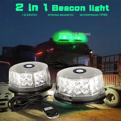 Green Engineering Trucks Trailer Magnet 32LED Beacon Flashing