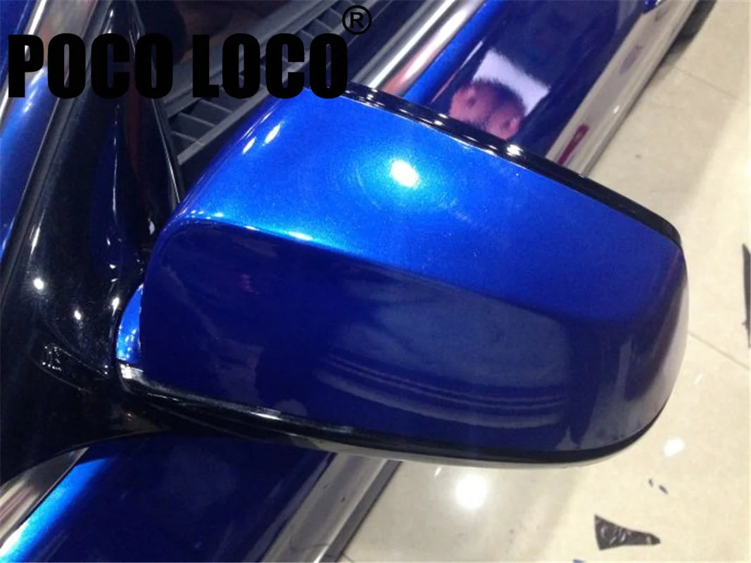 For Motorcycle Bicycle Decal Candy Blue Glossy Metallic Vinyl