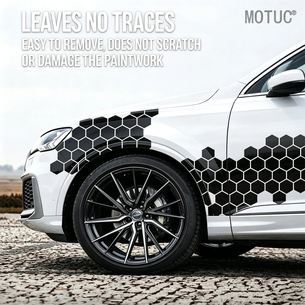 1SET Hexagonal Honeycomb Stickers Tuning Geometric Waterproof