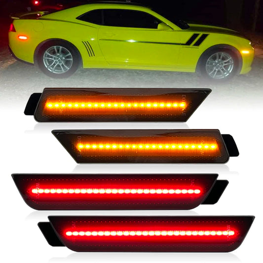 For Chevrolet Camaro 2010-2015 Clear & Smoked Lens Side Marker